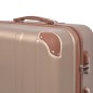 vidaXL Vierteiliges Hartschalen-Trolley-Set Champagner vidaXL Vierteiliges Hartschalen-Trolley-Set Champagner