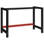 vidaXL Werkbankgestell Metall 120x57x79 cm Schwarz und Rot vidaXL Werkbankgestell Metall 120x57x79 cm Schwarz und Rot