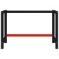 vidaXL Werkbankgestell Metall 120x57x79 cm Schwarz und Rot vidaXL Werkbankgestell Metall 120x57x79 cm Schwarz und Rot