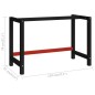 vidaXL Werkbankgestell Metall 120x57x79 cm Schwarz und Rot vidaXL Werkbankgestell Metall 120x57x79 cm Schwarz und Rot