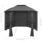 Gartenpavillon mit Vorhängen Hexagonal 360x265 cm Gartenpavillon mit Vorhängen Hexagonal 360x265 cm