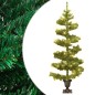 Spiral-Weihnachtsbaum mit Topf und LEDs Grün 120 cm PVC Spiral-Weihnachtsbaum mit Topf und LEDs Grün 120 cm PVC