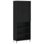 Highboard Schwarz 69,5x34x180 cm Holzwerkstoff Highboard Schwarz 69,5x34x180 cm Holzwerkstoff