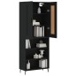Highboard Schwarz 69,5x34x180 cm Holzwerkstoff Highboard Schwarz 69,5x34x180 cm Holzwerkstoff