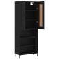 Highboard Schwarz 69,5x34x180 cm Holzwerkstoff Highboard Schwarz 69,5x34x180 cm Holzwerkstoff