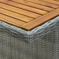 Gartentisch Hellgrau Poly Rattan und Akazie Massivholz Gartentisch Hellgrau Poly Rattan und Akazie Massivholz