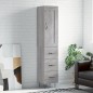 Highboard Grau Sonoma 34,5x34x180 cm Holzwerkstoff Highboard Grau Sonoma 34,5x34x180 cm Holzwerkstoff