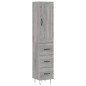 Highboard Grau Sonoma 34,5x34x180 cm Holzwerkstoff Highboard Grau Sonoma 34,5x34x180 cm Holzwerkstoff