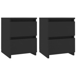 Nachttische 2 Stk. Schwarz 30×30×40 cm Holzwerkstoff