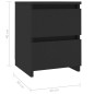 Nachttische 2 Stk. Schwarz 30×30×40 cm Holzwerkstoff Nachttische 2 Stk. Schwarz 30×30×40 cm Holzwerkstoff