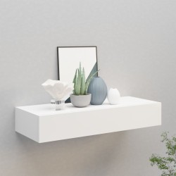 Wand-Schubladenregal Weiß 60x23,5x10 cm MDF