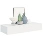 Wand-Schubladenregal Weiß 60x23,5x10 cm MDF Wand-Schubladenregal Weiß 60x23,5x10 cm MDF