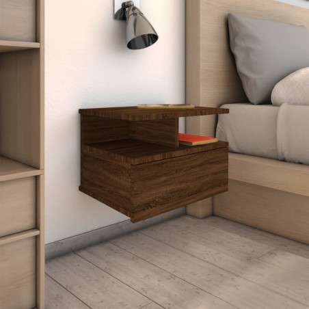 Nachttisch Hängend Braun Eiche 40x31x27 cm Holzwerkstoff