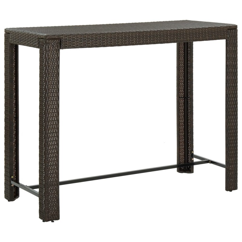 vidaXL Garten-Bartisch Braun 140,5x60,5x110,5 cm Poly Rattan vidaXL Garten-Bartisch Braun 140,5x60,5x110,5 cm Poly Rattan