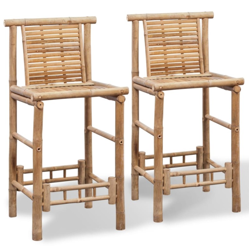 Barhocker 2 Stk. Bambus Barhocker 2 Stk. Bambus