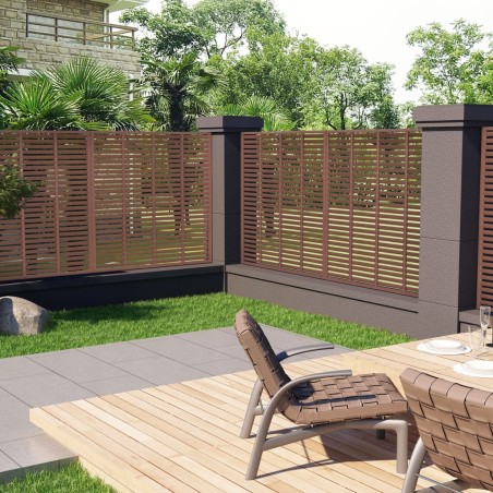 vidaXL Lamellenzaun WPC 180x180 cm Braun  