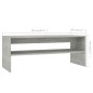 Couchtisch Betongrau 100x40x40 cm Holzwerkstoff Couchtisch Betongrau 100x40x40 cm Holzwerkstoff
