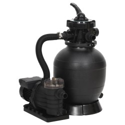 Pool-Sandfilteranlage mit Vorfilter Schwarz