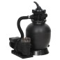 Pool-Sandfilteranlage mit Vorfilter Schwarz Pool-Sandfilteranlage mit Vorfilter Schwarz