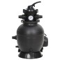 Pool-Sandfilteranlage mit Vorfilter Schwarz Pool-Sandfilteranlage mit Vorfilter Schwarz