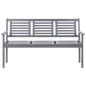 3-Sitzer Gartenbank 150 cm Grau Eukalyptus Massivholz 3-Sitzer Gartenbank 150 cm Grau Eukalyptus Massivholz