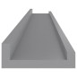 Wandregale 4 Stk. Grau 80x9x3 cm Wandregale 4 Stk. Grau 80x9x3 cm
