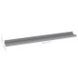 Wandregale 4 Stk. Grau 80x9x3 cm Wandregale 4 Stk. Grau 80x9x3 cm