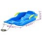 Schlitten mit Bremsen Blau 87x40x18 cm Polypropylen Schlitten mit Bremsen Blau 87x40x18 cm Polypropylen