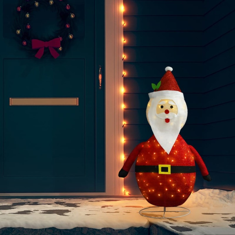 Weihnachtsdeko Weihnachtsmann LED Luxus-Stoff 120 cm Weihnachtsdeko Weihnachtsmann LED Luxus-Stoff 120 cm