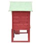 Kaninchenstall Rot und Weiß 140x63x120 cm Tanne Massivholz Kaninchenstall Rot und Weiß 140x63x120 cm Tanne Massivholz