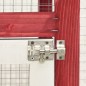 Kaninchenstall Rot und Weiß 140x63x120 cm Tanne Massivholz Kaninchenstall Rot und Weiß 140x63x120 cm Tanne Massivholz