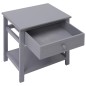 Nachttisch Grau 40×29×42 cm Paulownia Holz Nachttisch Grau 40×29×42 cm Paulownia Holz
