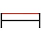 Werkbankgestell Metall 150x57x79 cm Schwarz und Rot Werkbankgestell Metall 150x57x79 cm Schwarz und Rot