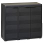 Gartenschrank mit 2 Regalen Schwarz Gartenschrank mit 2 Regalen Schwarz