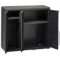 Gartenschrank mit 2 Regalen Schwarz Gartenschrank mit 2 Regalen Schwarz