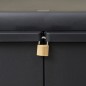 Gartenschrank mit 2 Regalen Schwarz Gartenschrank mit 2 Regalen Schwarz