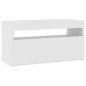 TV-Schrank mit LED-Leuchten Hochglanz-Weiß 75x35x40 cm TV-Schrank mit LED-Leuchten Hochglanz-Weiß 75x35x40 cm