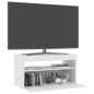 TV-Schrank mit LED-Leuchten Hochglanz-Weiß 75x35x40 cm TV-Schrank mit LED-Leuchten Hochglanz-Weiß 75x35x40 cm