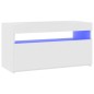 TV-Schrank mit LED-Leuchten Hochglanz-Weiß 75x35x40 cm TV-Schrank mit LED-Leuchten Hochglanz-Weiß 75x35x40 cm