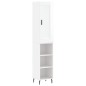 vidaXL Highboard Hochglanz-Weiß 34,5x34x180 cm Holzwerkstoff vidaXL Highboard Hochglanz-Weiß 34,5x34x180 cm Holzwerkstoff