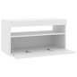 TV-Schrank mit LED-Leuchten Hochglanz-Weiß 75x35x40 cm TV-Schrank mit LED-Leuchten Hochglanz-Weiß 75x35x40 cm
