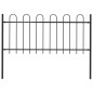 vidaXL Gartenzaun mit Bügel-Design Stahl 1,7 m Schwarz vidaXL Gartenzaun mit Bügel-Design Stahl 1,7 m Schwarz