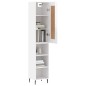 vidaXL Highboard Hochglanz-Weiß 34,5x34x180 cm Holzwerkstoff vidaXL Highboard Hochglanz-Weiß 34,5x34x180 cm Holzwerkstoff