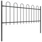 vidaXL Gartenzaun mit Bügel-Design Stahl 1,7 m Schwarz vidaXL Gartenzaun mit Bügel-Design Stahl 1,7 m Schwarz