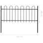 vidaXL Gartenzaun mit Bügel-Design Stahl 1,7 m Schwarz vidaXL Gartenzaun mit Bügel-Design Stahl 1,7 m Schwarz