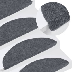 Stufenmatten Selbstklebend 10 Stk. Grau 56x17x3 cm