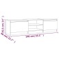 TV-Schrank Räuchereiche 140x40x35,5 cm Holzwerkstoff TV-Schrank Räuchereiche 140x40x35,5 cm Holzwerkstoff
