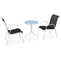 3-tlg. Bistro-Set Stahl Schwarz 3-tlg. Bistro-Set Stahl Schwarz
