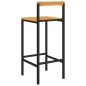 Barhocker 4 Stk. Schwarz Poly Rattan und Massivholz Akazie Barhocker 4 Stk. Schwarz Poly Rattan und Massivholz Akazie