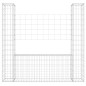 Gabionenkorb U-Form mit 2 Säulen Eisen 140x20x150 cm Gabionenkorb U-Form mit 2 Säulen Eisen 140x20x150 cm